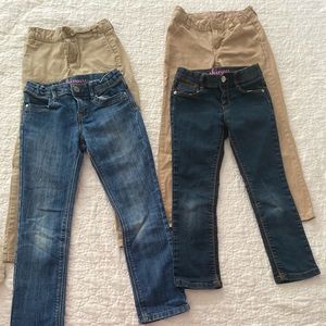 Girls school uniform pants and jeans LOT